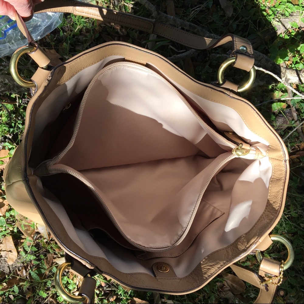 Coach Campbell Leather Camel Satchel - Picture 9 of 16